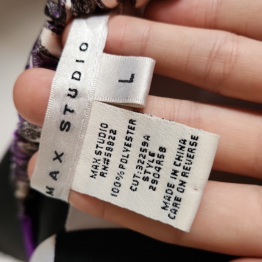 Max Studio Purple Patterned Dress - image 4